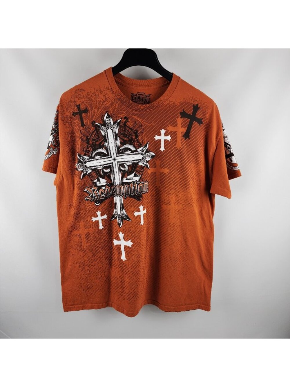 MMA Elite Shirt Mens XL Orange Multi Elite Graphic Tee